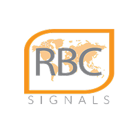 RBC Signals logo with world map background.